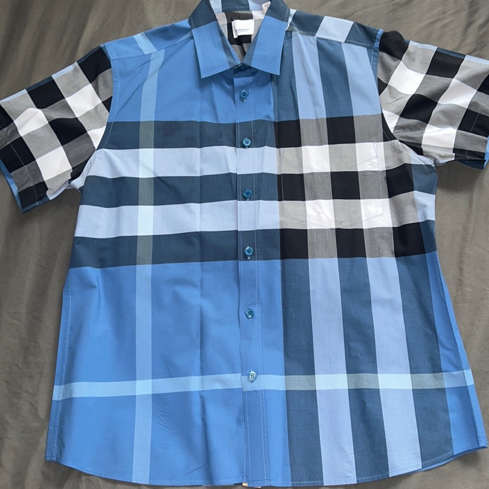 Blue Burberry shirt